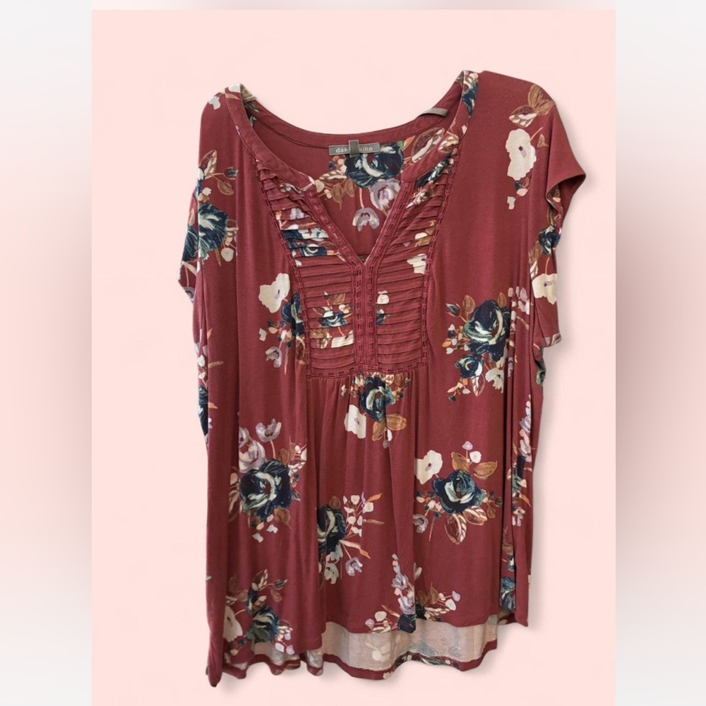 Floral Burgundy Blouse